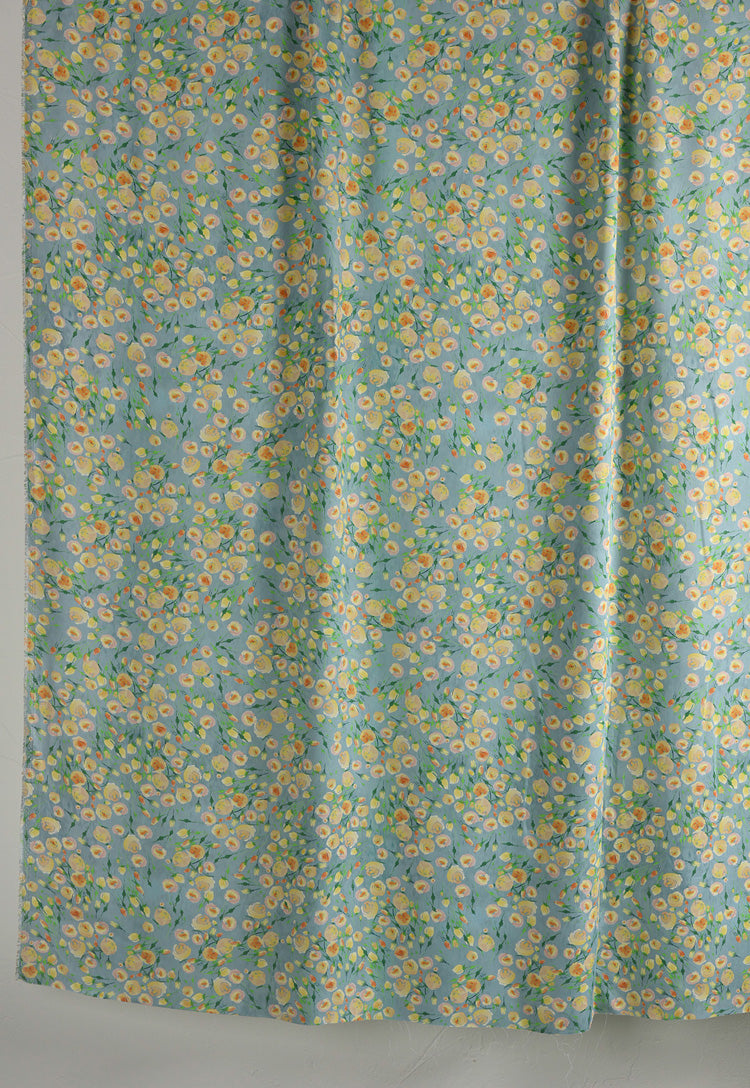 RYQINSAN - Hight 60 Count Rayon Satin Faux Silk Chinese Style Floral Cheongsam Dress Fabric - 145cm wide by the Yard