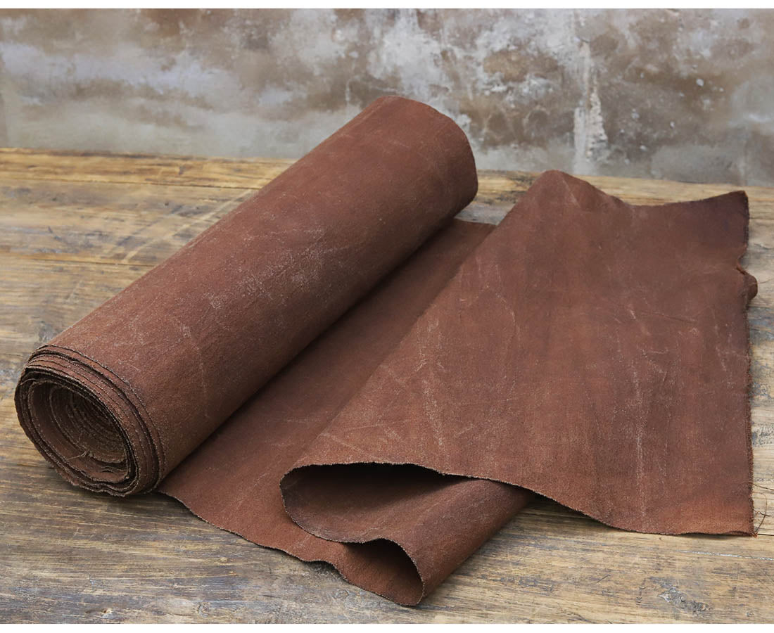 ZONGSE - Eco-Friendly Earth Brown Plant Dyed Cotton Fabric - 38cm by the Yard