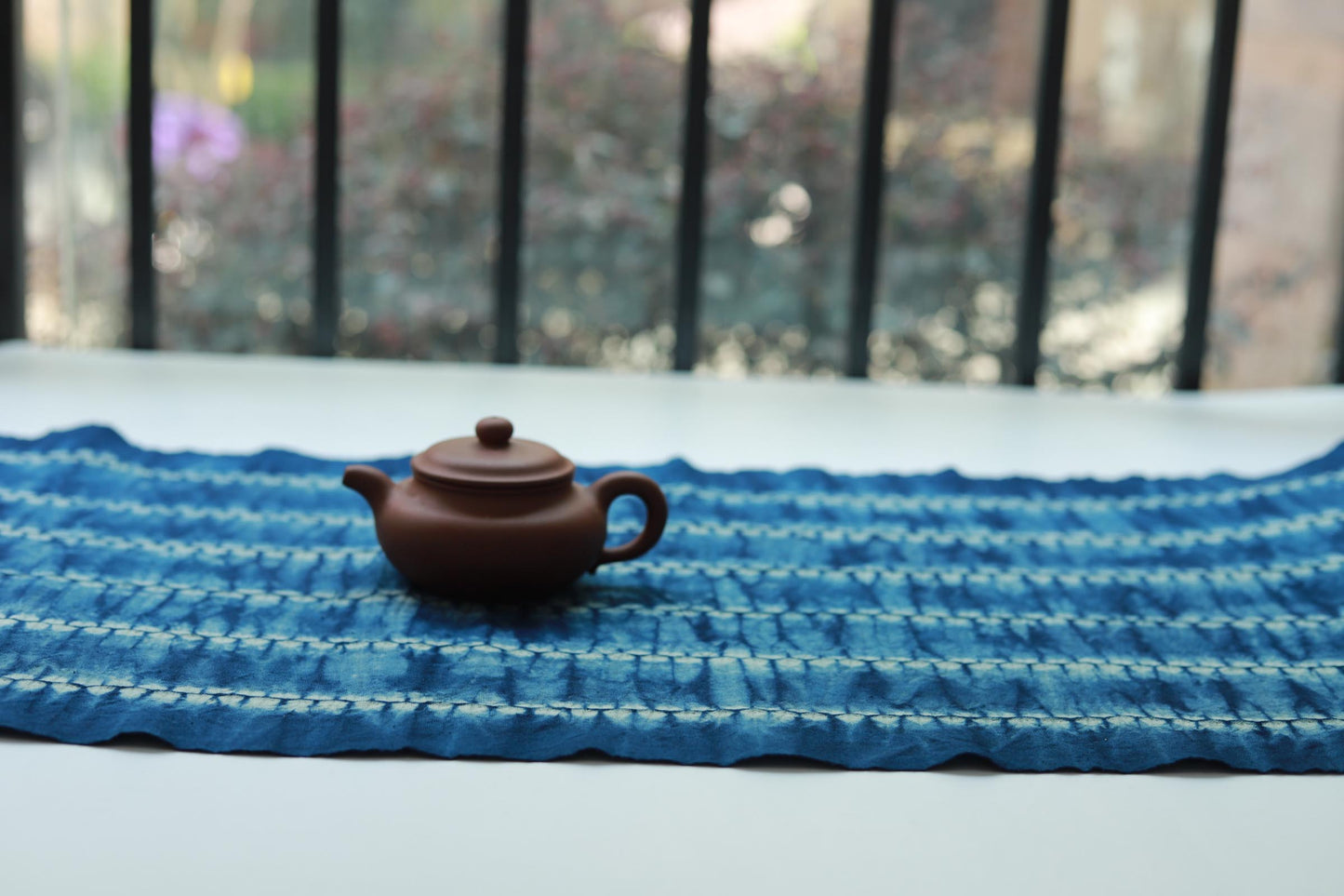CANCEN- Eco-Friendly Earth Blue Plant Dyed Cotton Fabric - 42cm by the Yard