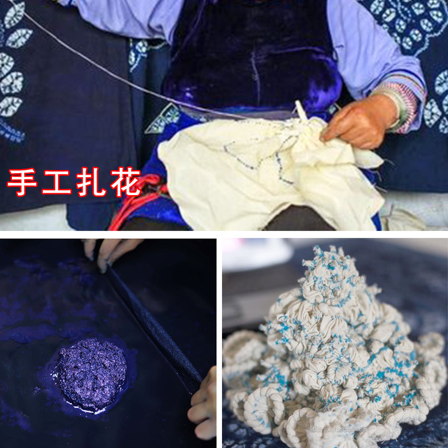 CANCEN- Eco-Friendly Earth Blue Plant Dyed Cotton Fabric - 42cm by the Yard