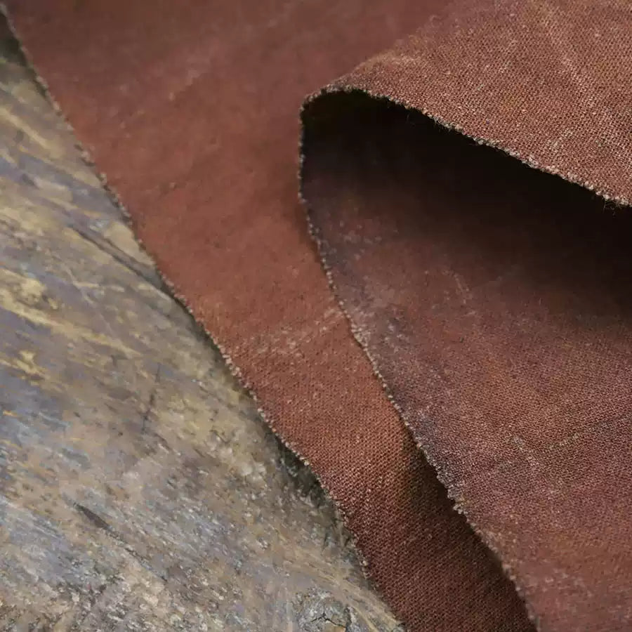 ZONGSE - Eco-Friendly Earth Brown Plant Dyed Cotton Fabric - 38cm by the Yard