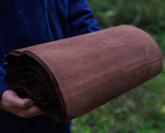 DAHUIW - Eco-Friendly Earth Brown Plant Dyed  Cotton Fabric - 38cm by the Yard