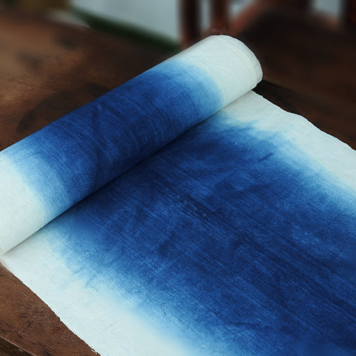 DOUBIA - Eco-Friendly Earth Blue Plant Dyed Cotton Fabric - 38cm by the Yard