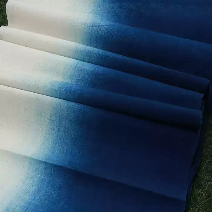 LARABI- Eco-Friendly Earth Blue Plant Dyed Cotton Fabric - 38cm by the Yard