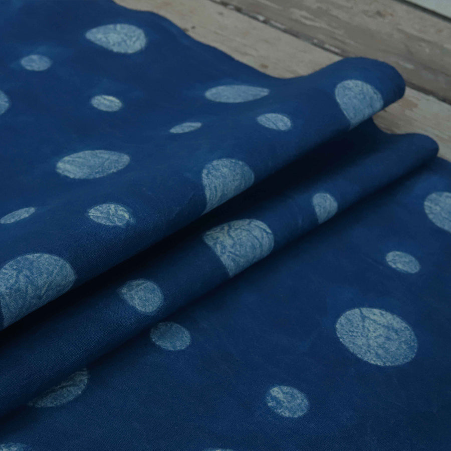 XIBOVO - Eco-Friendly Earth Blue Plant Dyed Cotton Fabric - 38cm by the Yard