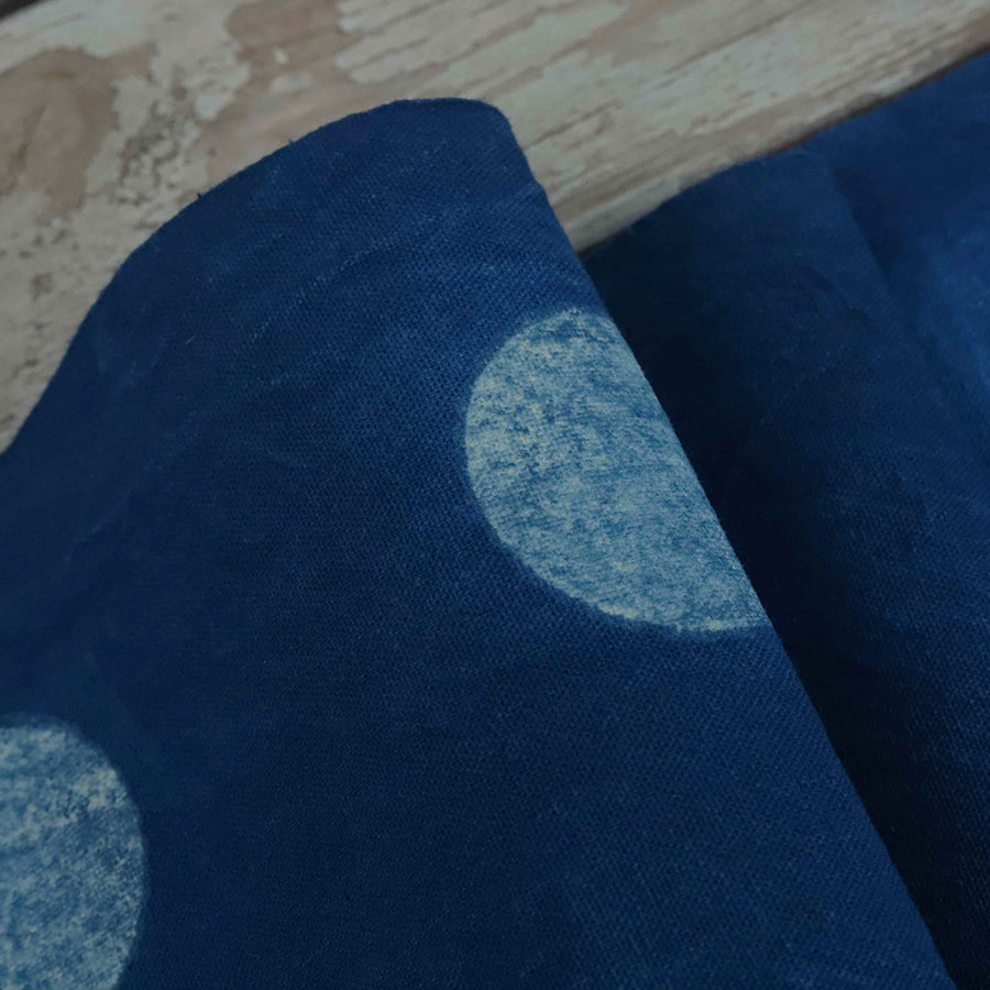 XIBOVO - Eco-Friendly Earth Blue Plant Dyed Cotton Fabric - 38cm by the Yard