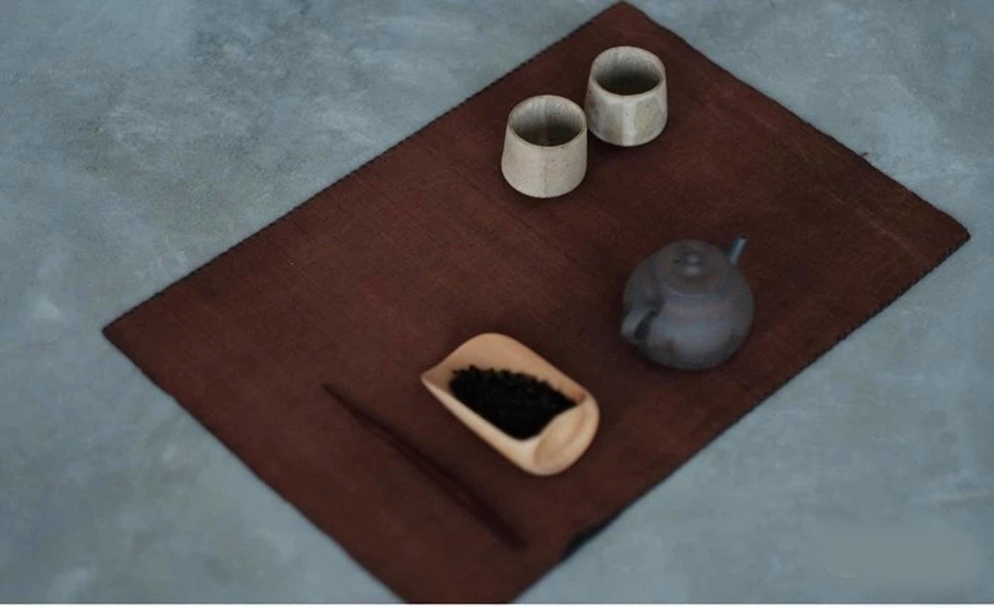 ZONGSE - Eco-Friendly Earth Brown Plant Dyed Cotton Fabric - 38cm by the Yard
