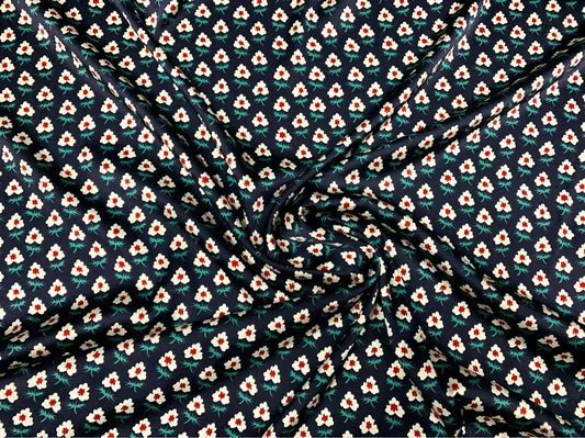 XAIOSI - 19 Momme Flower Pattern Digital Print Stretch Silk Satin Fabric - 108cm wide by the Yard