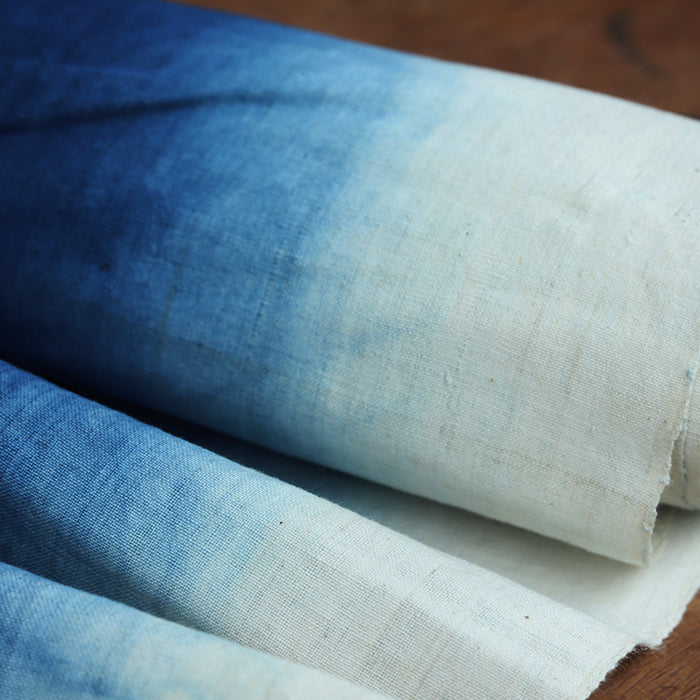 DOUBIA - Eco-Friendly Earth Blue Plant Dyed Cotton Fabric - 38cm by the Yard
