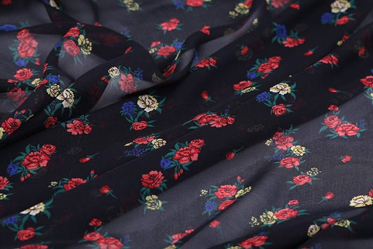 XIAOHONGHUA - 12 Momme Silk Georgette Fabric 138cm by the Yard