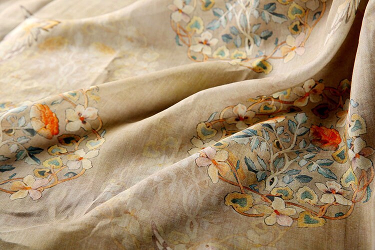 FUSANG - Digital Printing 42 Thread Count Ramie Fabric - 140cm wide by the Yard