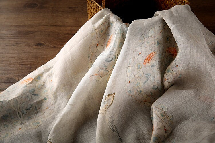 FUSANG - Digital Printing 42 Thread Count Ramie Fabric - 140cm wide by the Yard