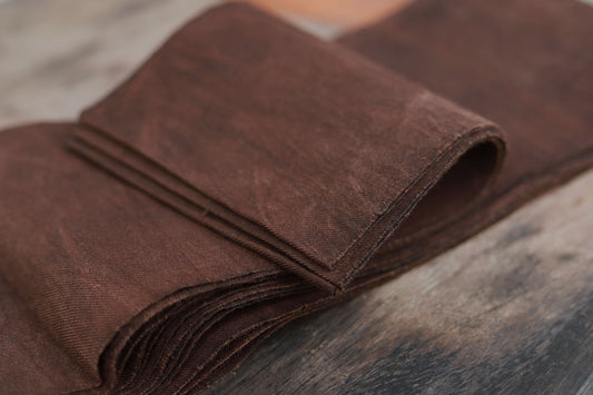 CTDISE - Earth Color Plant Dyed Twill Cotton Table Runner Fabric - 15cm wide by the Yard