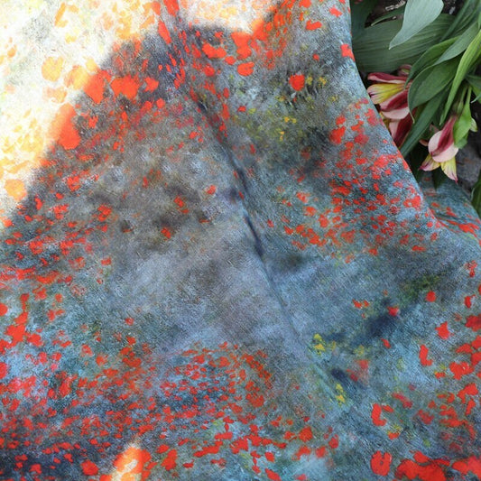 SUHUATIAN - Floral Print Ramie Fabric-By the Yard