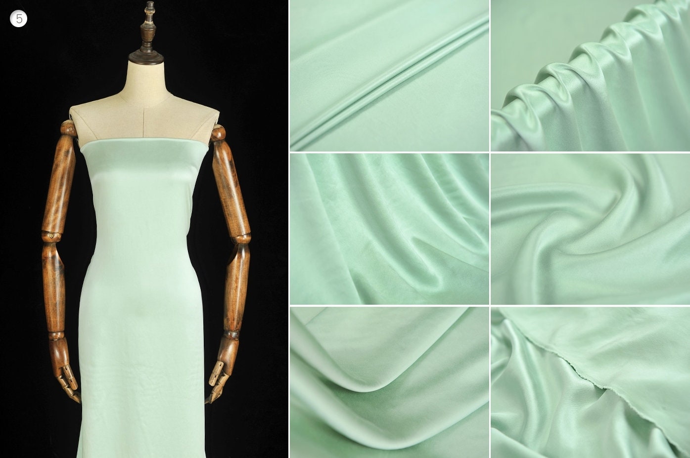 30mm Stone-Wash Pure Silk Satin 9 Colors Fabric By the Yard