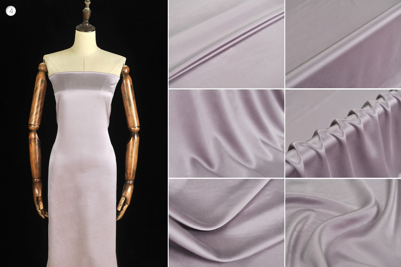 30mm Stone-Wash Pure Silk Satin 9 Colors Fabric By the Yard