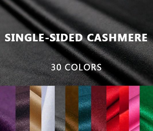 30 COLORS Single-Sided 45% Cashmere Fabric - 150cm wide by the Yard
