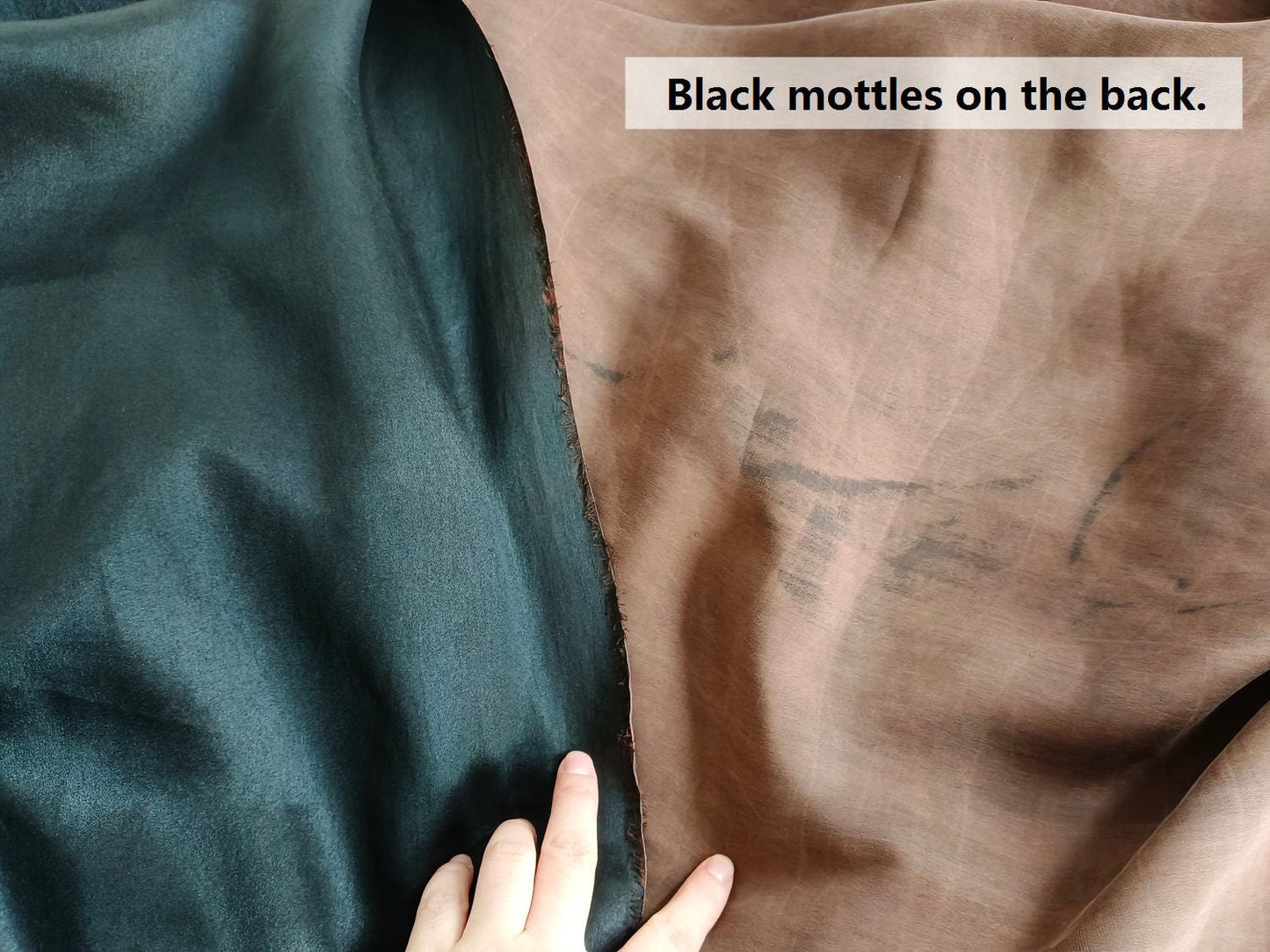 YUANSUDU - 25 Momme Handmade Mud Silk Gambiered Guangdong Silk Satin Fabric - 110cm wide by the Yard
