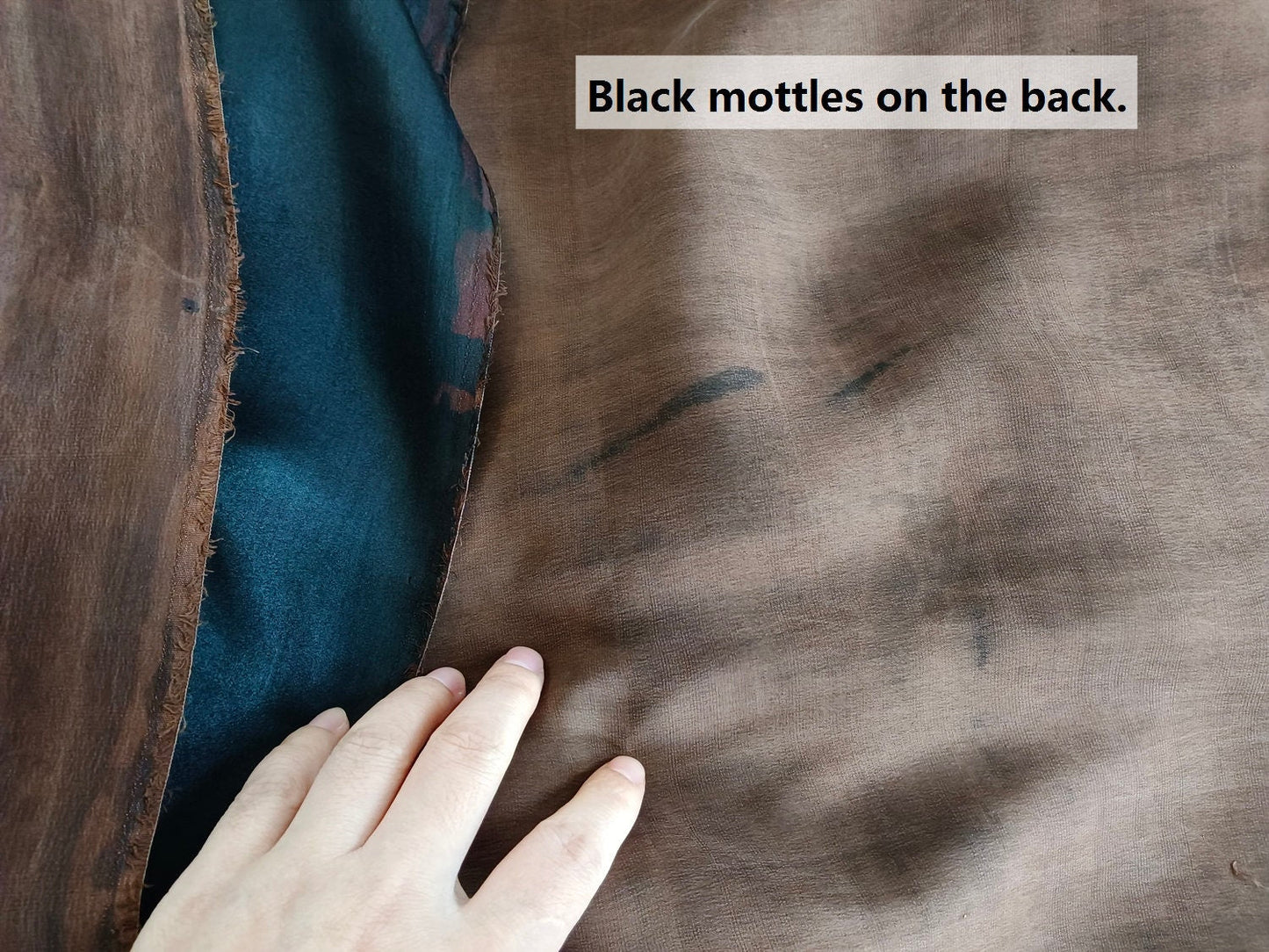 YUANSUDU - 25 Momme Handmade Mud Silk Gambiered Guangdong Silk Satin Fabric - 110cm wide by the Yard