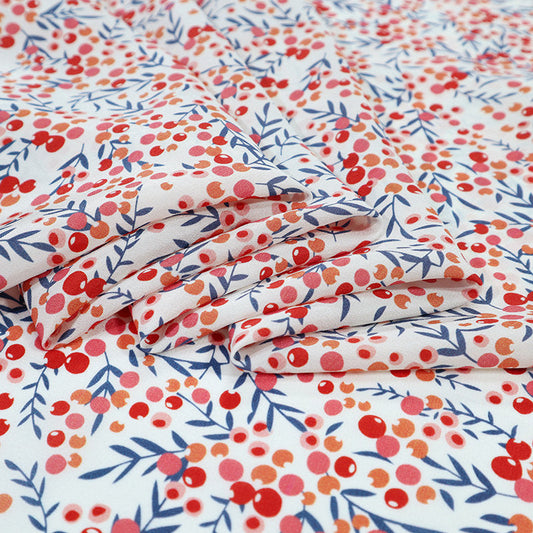 BERRY - 16 Momme Crepe De Chine Silk Fabric By the Yard