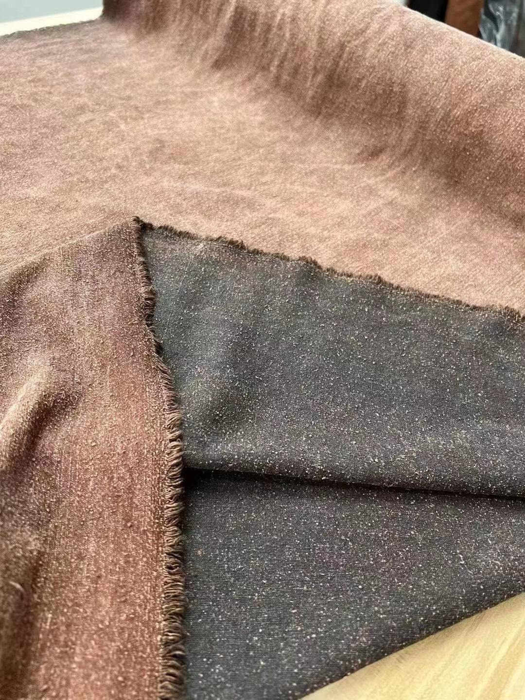 ZUOSI Wild Tussah Silk Gambiered Ganton Silk Fabric by the Yard