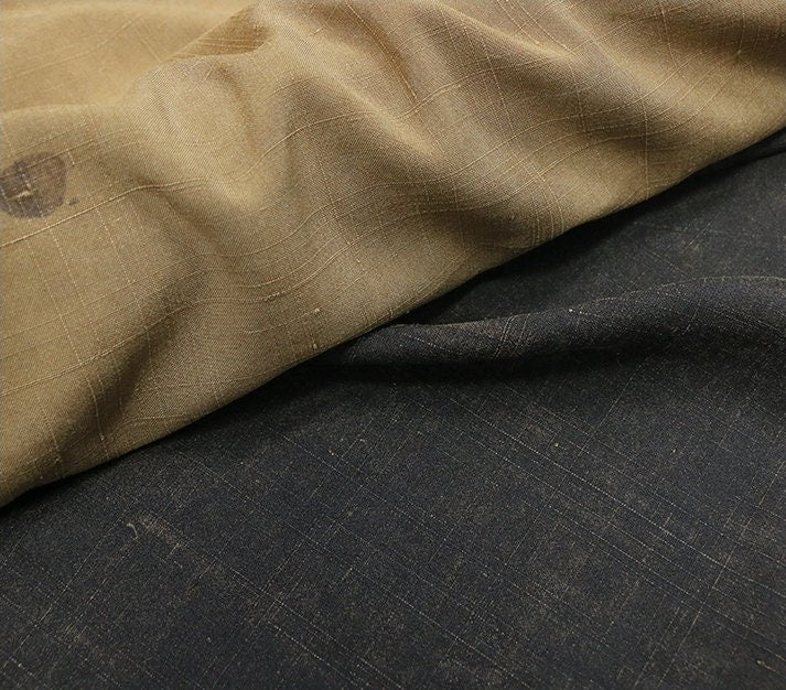 XIANGE - 45 Momme Handmade Gambiered Ganton Tussah Silk Fabric - 110cm wide by the Yard