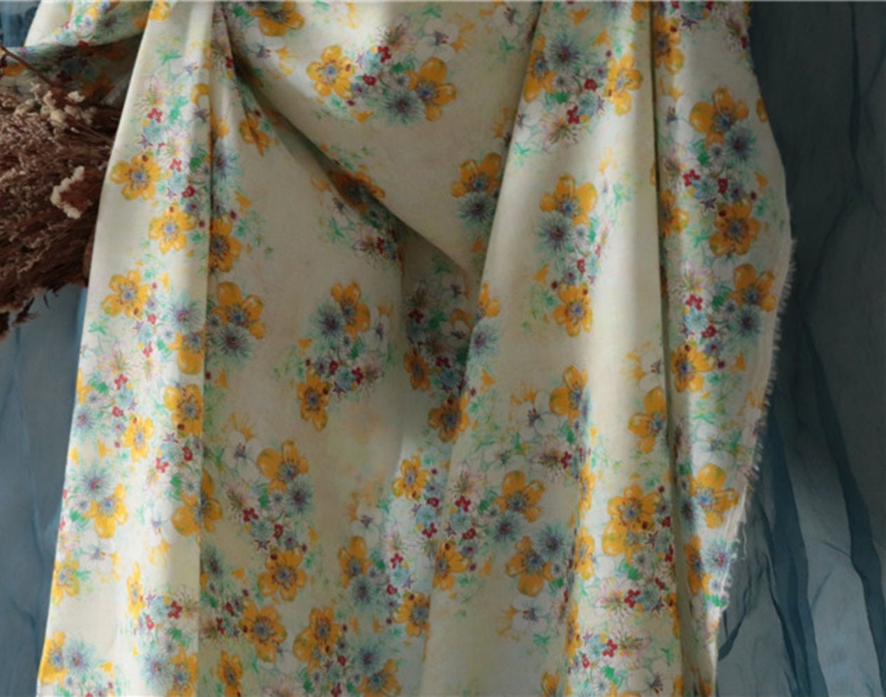 HUANGCAIRUI - Digital Print Ramie Fabric-By the Yard