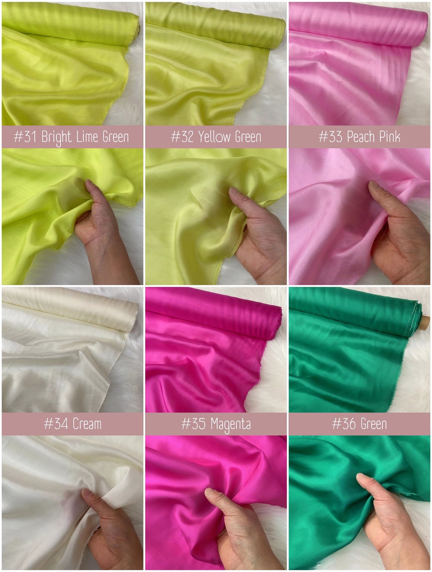 40 Solid Colors - 8 Momme Habotai Silk Fabric for Prom Dresses - 114cm wide by the Yard