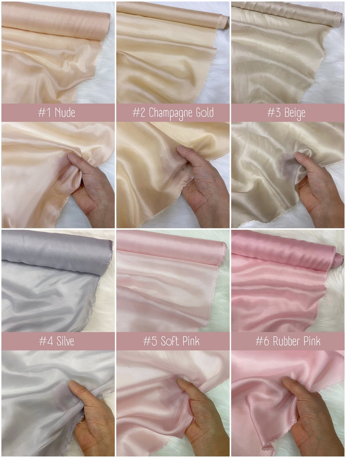 40 Solid Colors - 8 Momme Habotai Silk Fabric for Prom Dresses - 114cm wide by the Yard
