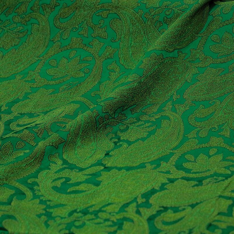 YAOIAN - 26 Momme Jacquard Handmade Mud Silk Fabric - 135cm wide by the Yard