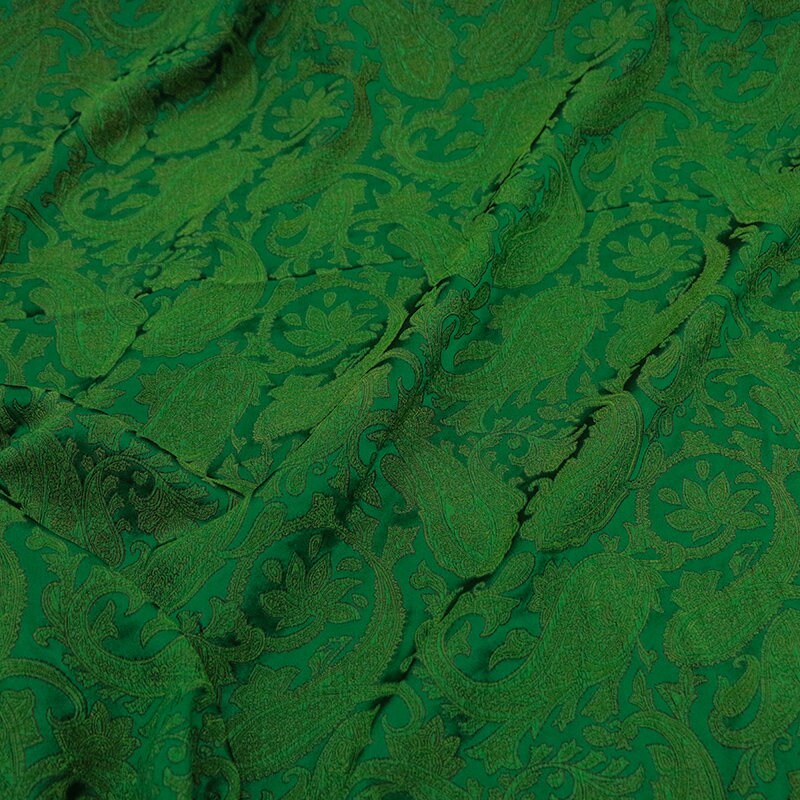 YAOIAN - 26 Momme Jacquard Handmade Mud Silk Fabric - 135cm wide by the Yard