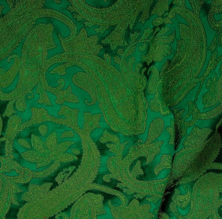 YAOIAN - 26 Momme Jacquard Handmade Mud Silk Fabric - 135cm wide by the Yard