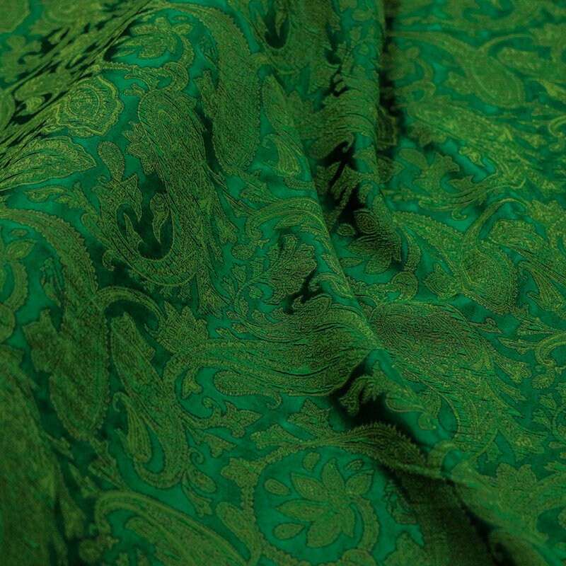 YAOIAN - 26 Momme Jacquard Handmade Mud Silk Fabric - 135cm wide by the Yard