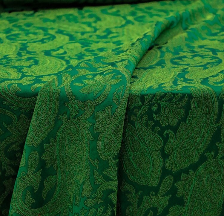 YAOIAN - 26 Momme Jacquard Handmade Mud Silk Fabric - 135cm wide by the Yard