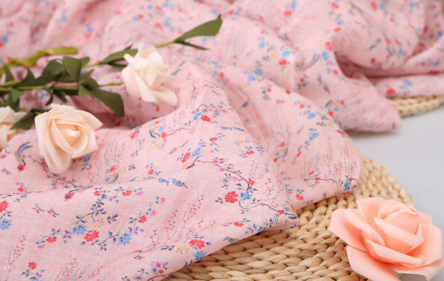 YUEER - Digital Printing 42 Thread Count Ramie Fabric - 140cm wide by the Yard