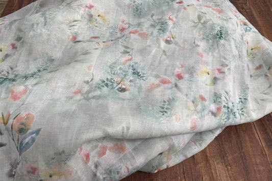QINGZHI - Digital Printing 42 Thread Count Ramie Fabric - 140cm wide by the Yard