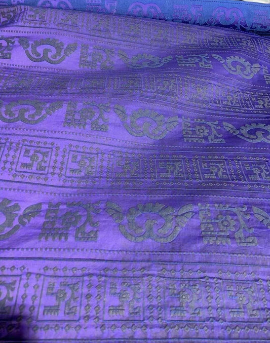 ZILANTIAO - 50 Momme Vintage Style Jacquard Plant Dye Mud Silk Fabric - 110cm wide by the Yard
