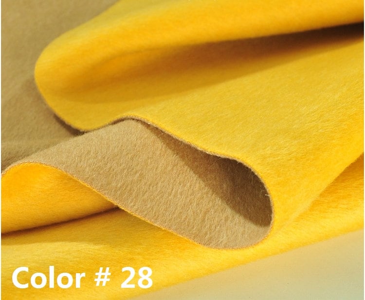 TUOHUAN - Double Sided Double Colors Alpaca Wool Fabric - 150cm wide by the Yard