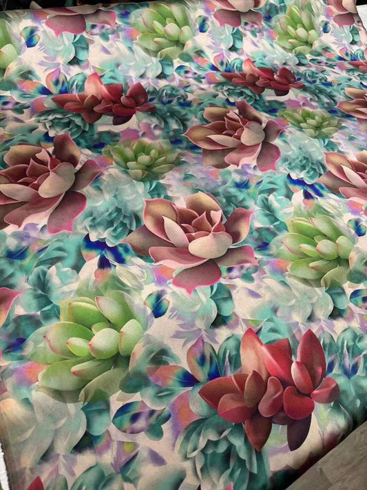 DUOROU - 50 Momme Handmade PIZI Mud Silk Satin Fabric - 110cm wide by the Yard
