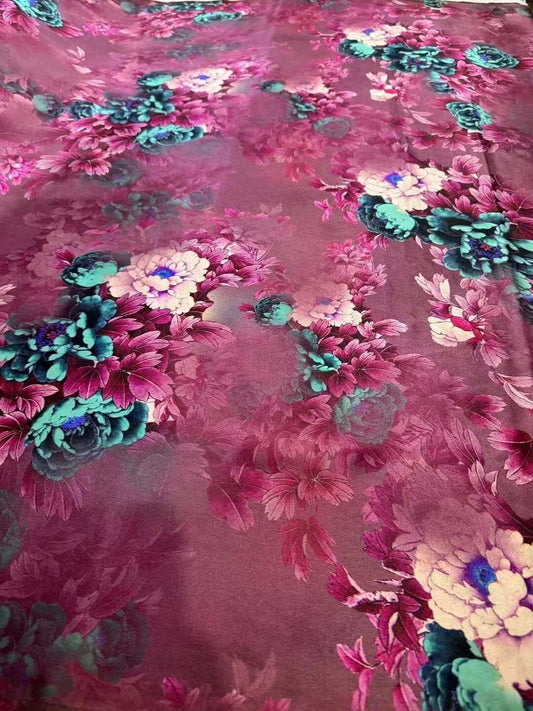 DOUYAN - 50 Momme Handmade PIZI Mud Silk Satin Fabric - 110cm wide by the Yard