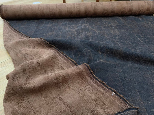 ZGMEIHI - 70 Momme Jacquard Mud Silk Gambiered Ganton Tussah Silk Fabric - 110cm wide by the Yard