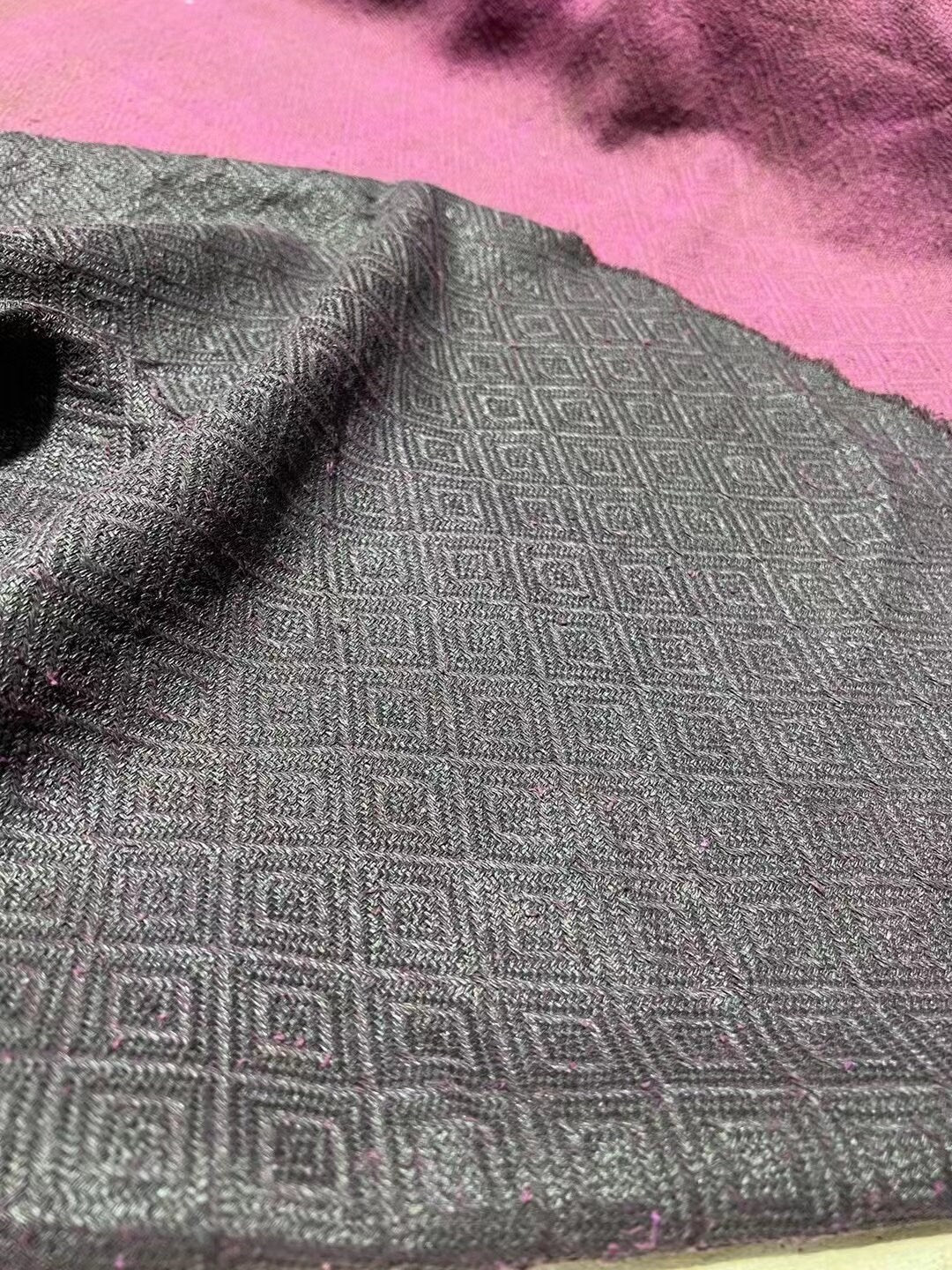 ZISEGW - 70 Momme Jacquard Mud Silk Gambiered Ganton Tussah Silk Fabric - 110cm wide by the Yard