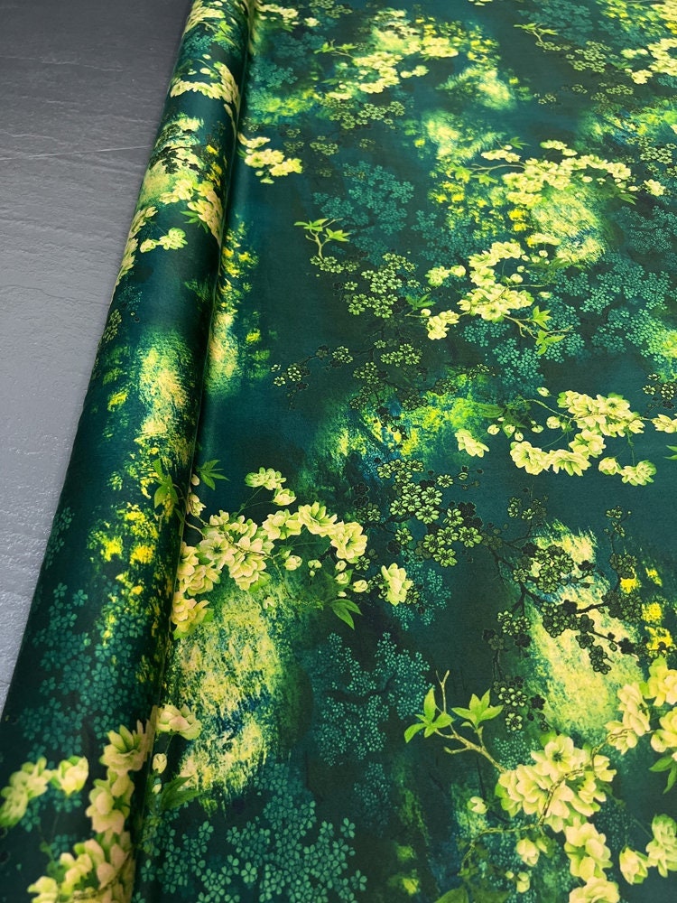DAIYANHC - 25 Momme Stretch Plant Dye HongYunSha Silk Fabric - 114cm wide by the Yard