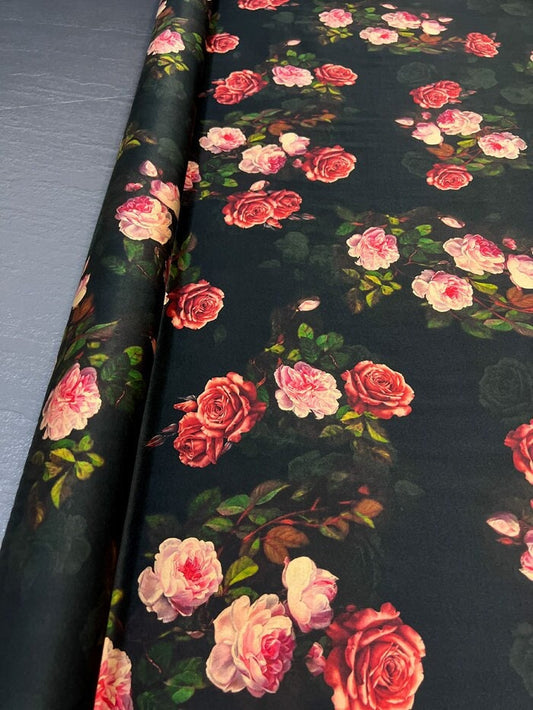 ANYEQWEI - 25 Momme Stretch Plant Dye HongYunSha Silk Fabric - 114cm wide by the Yard