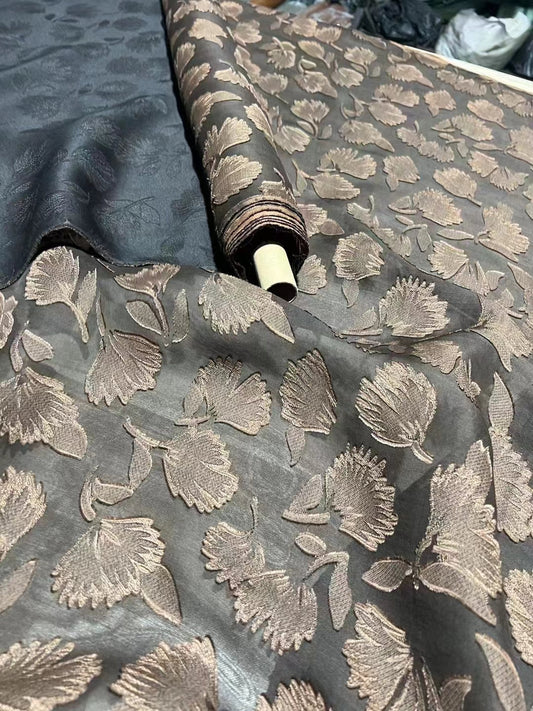 YSSHUYE - Special Cut Flower Ganton Mud Silk Fabric - 140cm wide by the Yard