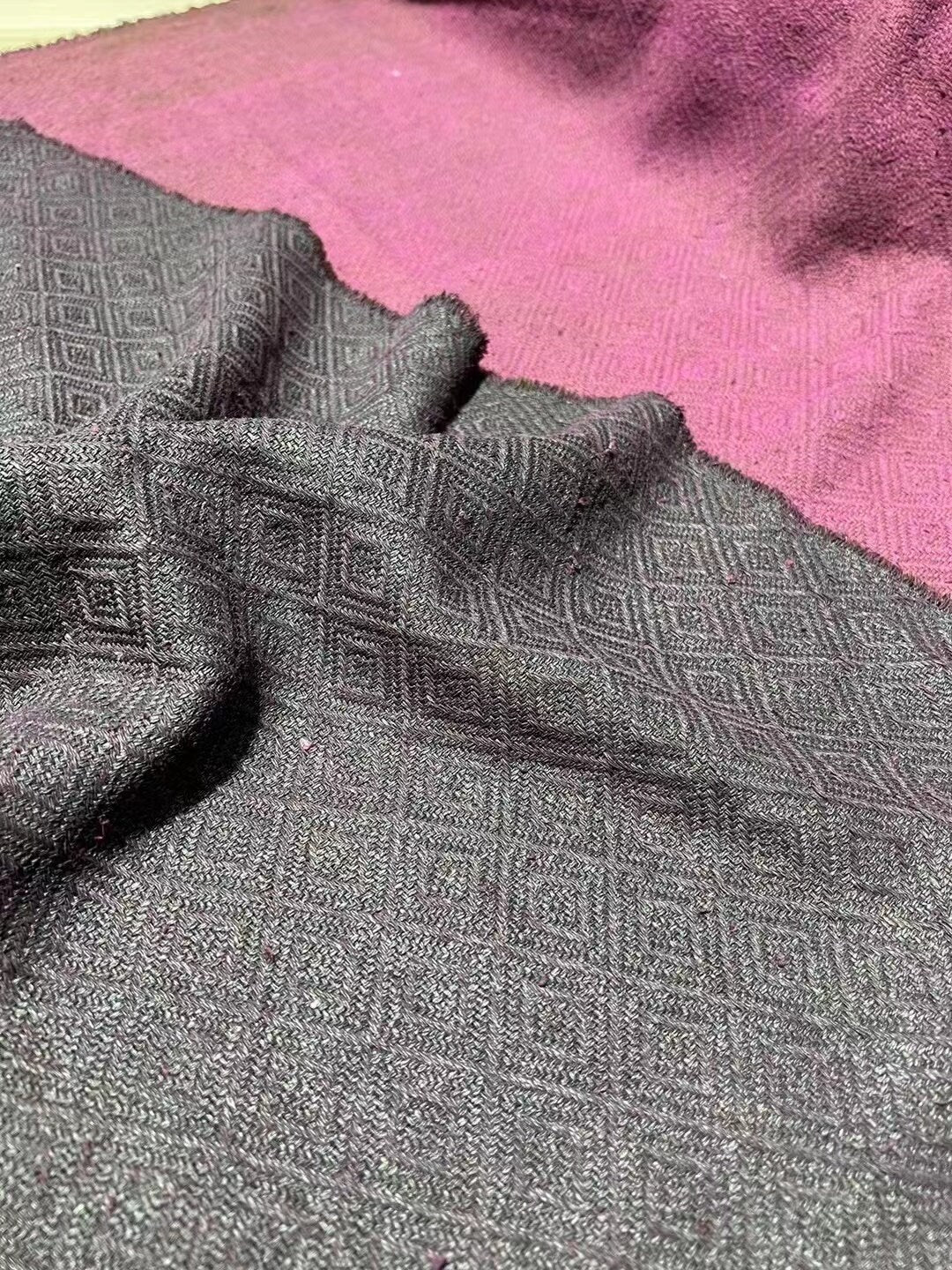 ZISEGW - 70 Momme Jacquard Mud Silk Gambiered Ganton Tussah Silk Fabric - 110cm wide by the Yard