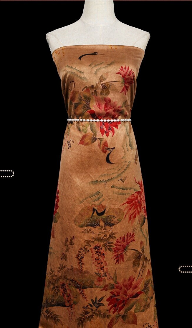 XHHMD - Handmade 58 Momme PIZI Mud Silk Satin Fabric - 112cm by the Yard