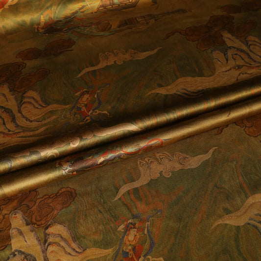 FT - Handmade 50 Momme PIZI Mud Silk Satin Fabric - 112cm by the Yard