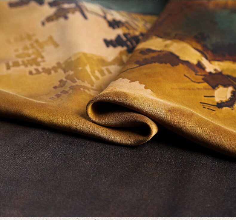 ZSSWYH - Handmade 50 Momme PIZI Mud Silk Satin Fabric - 115cm by the Yard