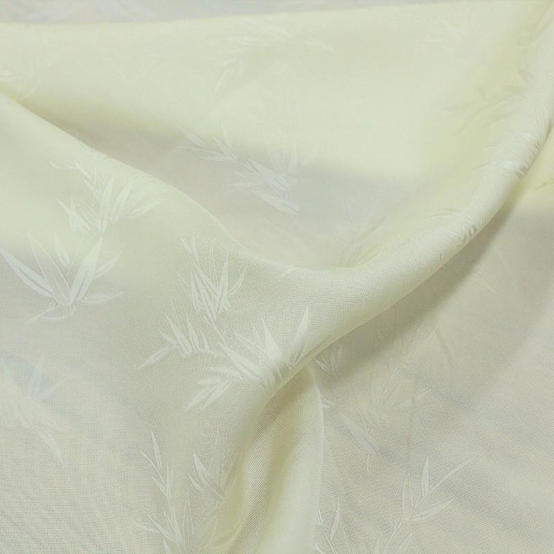 HLMILKBA - Handmade 19 Momme HUALUO Jacquard Mud Silk Rayon Blended Fabric (Openwork texture) - 138cm by the Yard